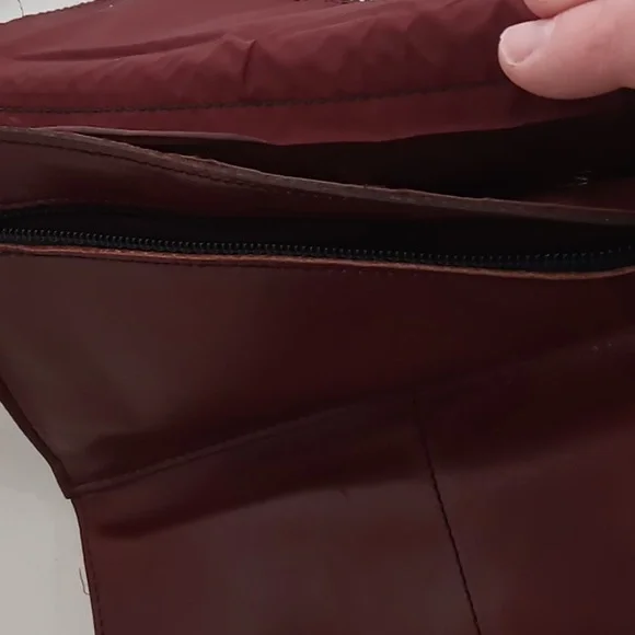 Vintage Passport/Document Leather Crossbody - Brown w/Brass Hardware